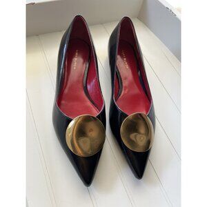 Tory Burch Patos Black Flat with Gold Size 6.5